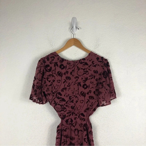 Lovers + Friends Tatum Maeve Pink Velvet Burnout Cut Out Maxi Dress Medium - Picture 13 of 15